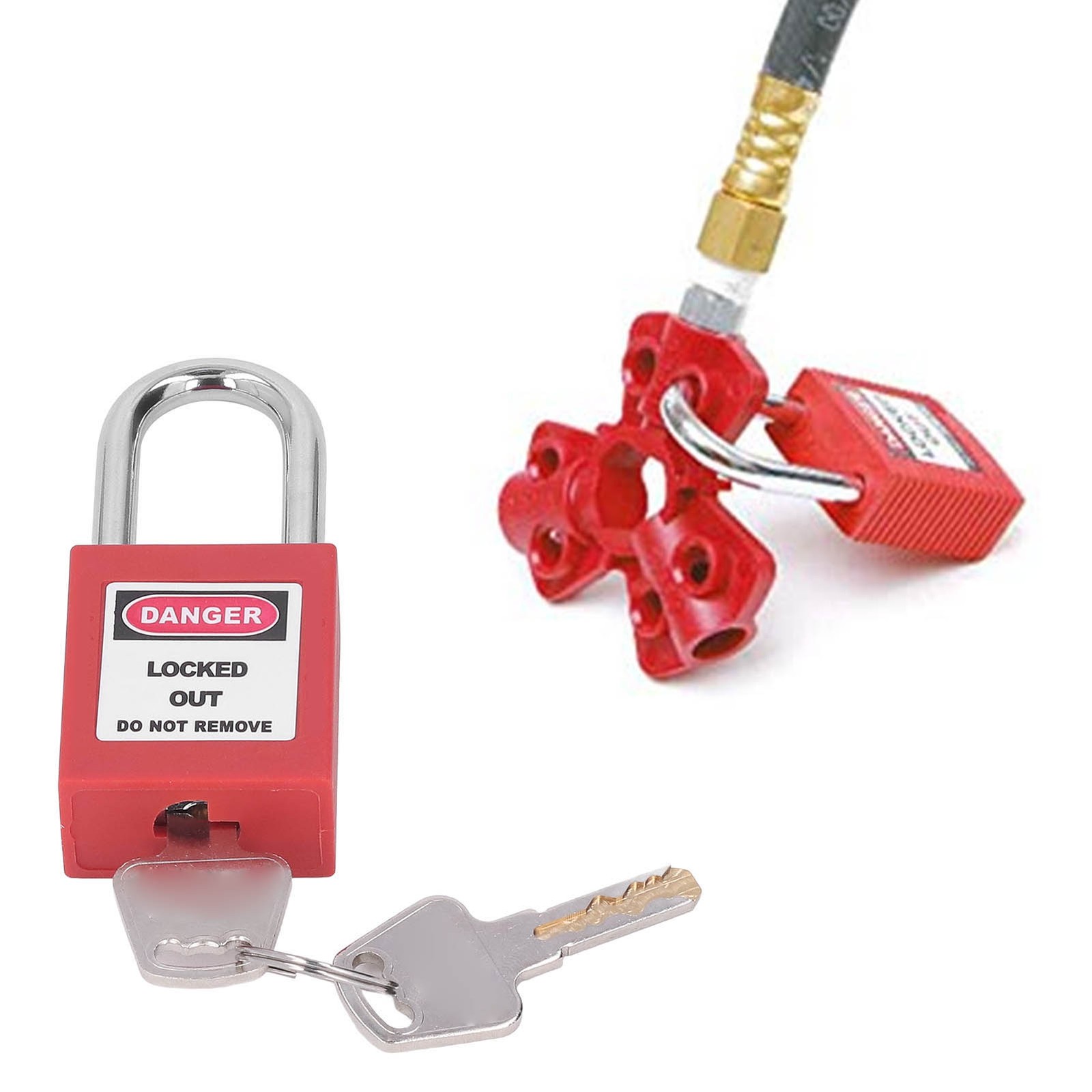 Pneumatic Lockout Quick Disconnect Gas Source Isolation Male Thread Gas Cyl