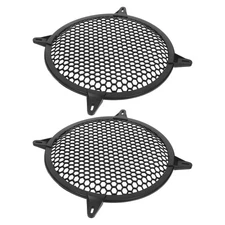  2 Pcs Subwoofer Protection Cover Car Speaker Mesh Grill Audio Replacement Parts