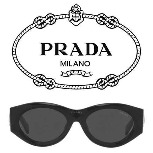 Gafas De Sol PRADA PR20Z OVAL Black 53 New - Imagen 9 de 19