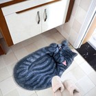 cute doormat, super soft absorbent doormat carpet floor rug, cat shape