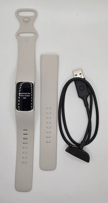 Fitbit Charge 6 Wristband, Silver with Off-white band, New/Open Box Smart watch 
