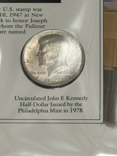 1978 JFK Half Dollars P & D Coin & US Stamp Set - Postal Commemorative Society - Bild 7 von 12