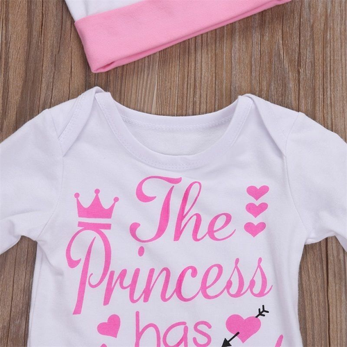 Newborn Baby Girl Tops Romper Pants Hat Bodysuit Sunsuit Outfits Set Clothes - Picture 4 of 12