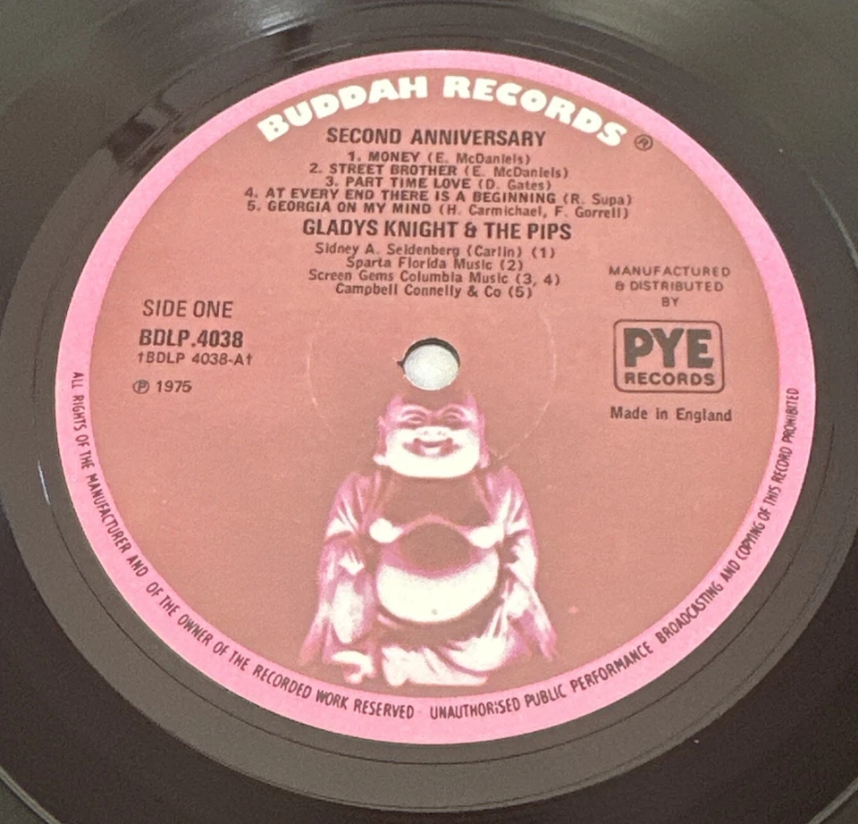 Gladys Knight And The Pips “2nd Anniversary” Buddah (1975)Vinyl Lp Record NM-EX - Image 4 of 4
