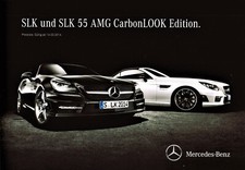 MERCEDES-BENZ SLK 2014 + SLK 55 AMG CarbonLOOK Edition, Prospektpreisliste, 12 S
