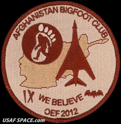 USAF 9TH BOMB SQ- B-1B -OPERATION ENDURING FREEDOM-BIGFOOT CLUB - ORIGINAL PATCH