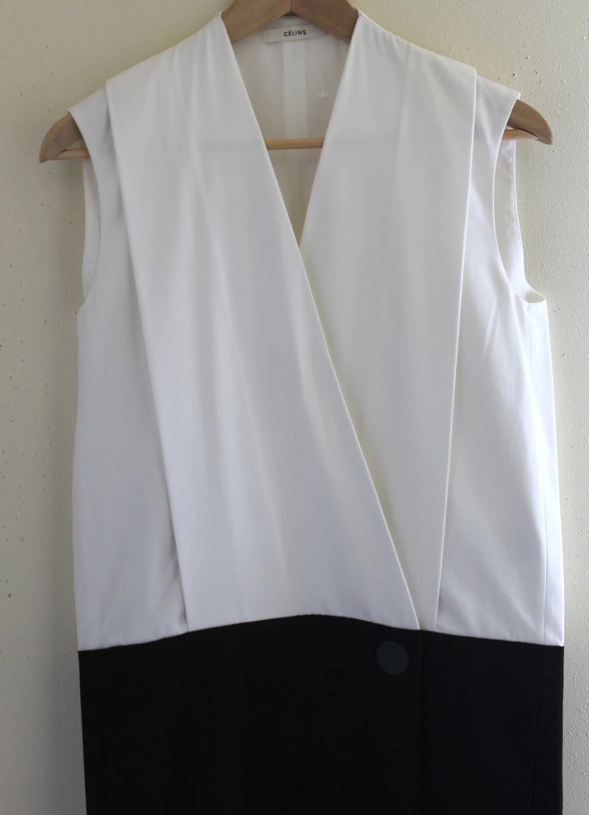 Abito tubino dritto CELINE tg 36 4 6 elegante bianco nero minimalismo