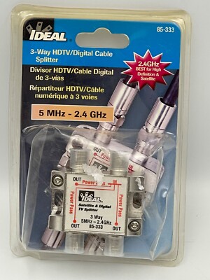 IDEAL 85-333 3-Way HDTV/Digital Cable/Satellite Splitter 5MHz- 2.4GHz
