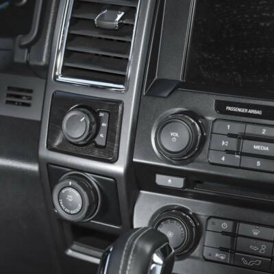 15-19 Ford F150 Black Wood Grain 4x4 4wd Switch Dashboard Bezel Trim Cover