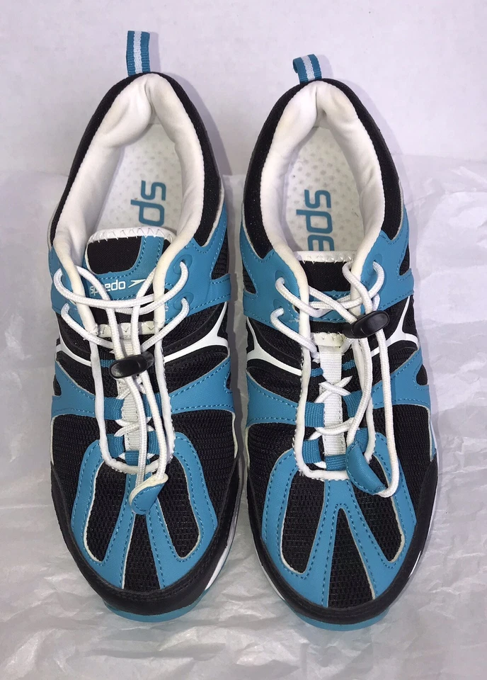 Zapatillas deportivas Speedo para mujer negras azules talla EE. UU. 8 USADAS EN EXCELENTE ESTADO Foto 4 de 4