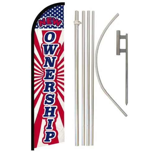 Apartments For Rent Move In Variation Windless Advertising Banner Flag Pole Kit - Picture 8 of 18