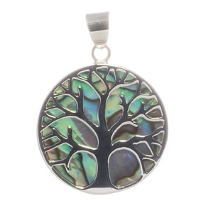 Baum Des Lebens Lebensbaum Anhanger Ohrringe Abalone Muschel 925 Silber F045 Ebay