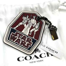 Coach Star Wars Hang Tag Keychain Trio Leia Han Solo Luke Skywalker