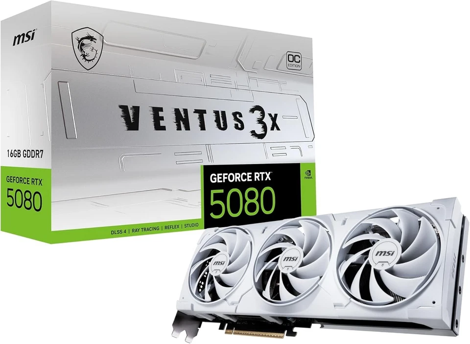 NEW MSI NVIDIA GeForce RTX 5080 VENTUS 3X OC 16GB GDDR7 Graphics Card