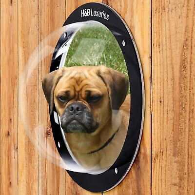 #ad Acrylic Clear Dome Dog Window Fence Window For Satisfying Curious Pets 12.5quot; $25.58
