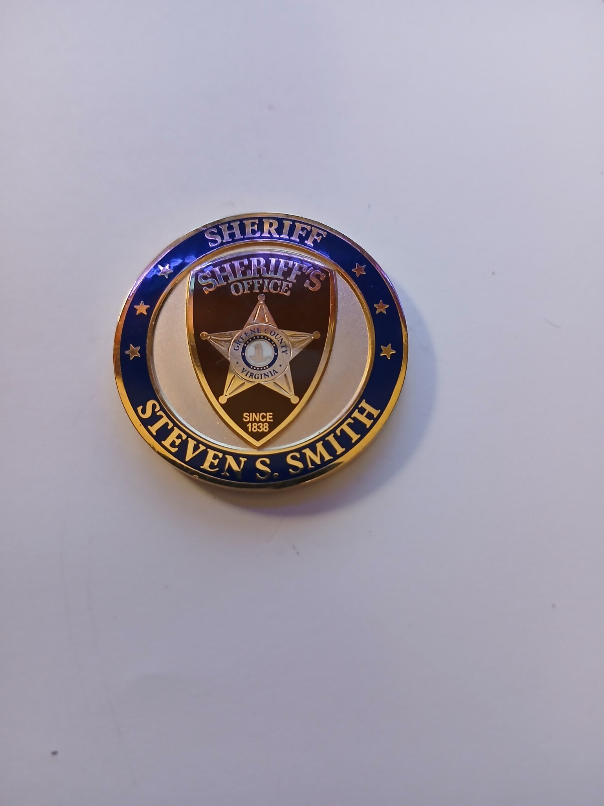Greene County Virginia VA Sheriff Coin Rare Police Collector Challenge