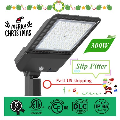 130LM IP65 300W Photocell Sensor LED ParkingLot Shoebox Street Lamp 5yr Warranty