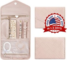 Rollo Organizador De Joyas De Viaje Con Bolsillos Con Cremallera, Bolsa Enrol...