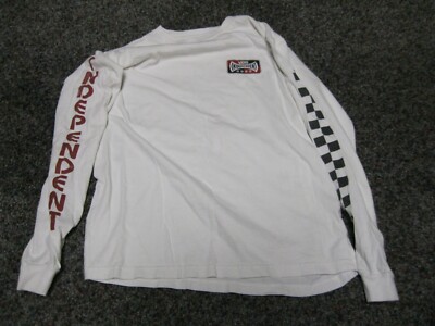Vans Independent custom fit Long Sleeve T Shirt White Size