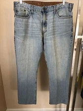 Signature by Levi Strauss & Co Men Low Boot Cut Jeans Size 36 x 30 Relaxed Fit