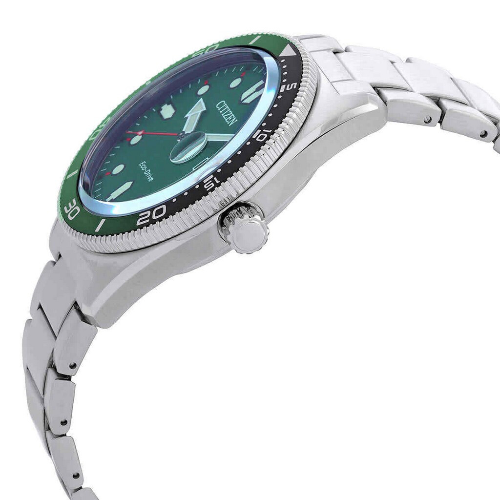 Citizen AW1768-80X Eco-Drive Green Stainless Steel Dress Citizen AW1768-80X Eco-Drive Green Stainless Steel Dress