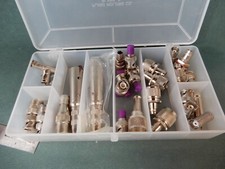 Lot of BNC UHF RF Connectors and Adapters Kit Everything Shown