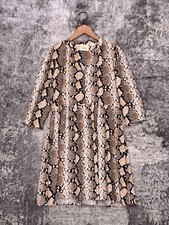 Anthropologie Dress Small Womens Maeve Boa Snakeskin Print Mini