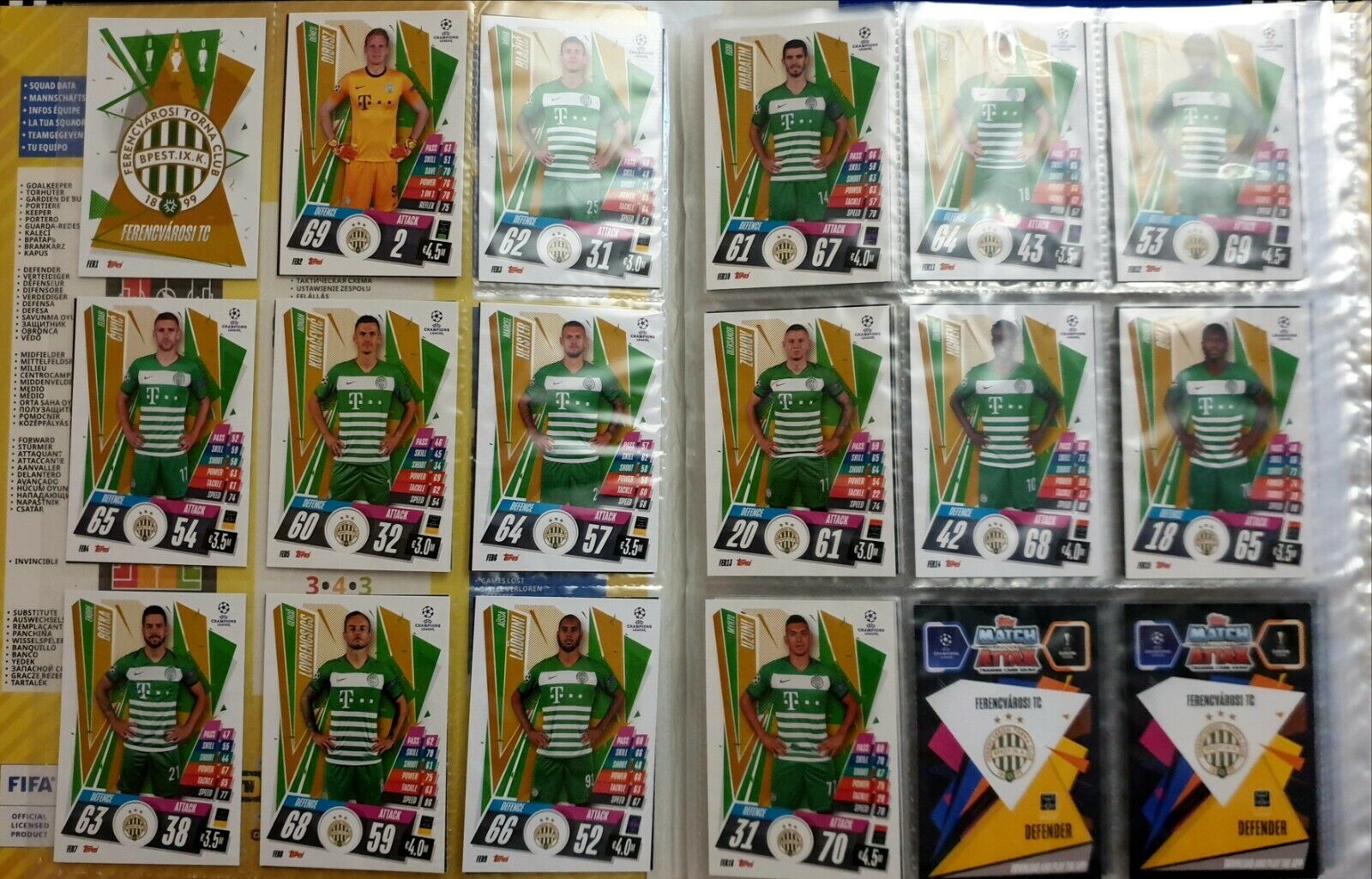 Football Cartophilic Info Exchange: Topps - UEFA Champions League Match  Attax 2020/21 (16) - FER1-FER16 - Ferencvárosi TC