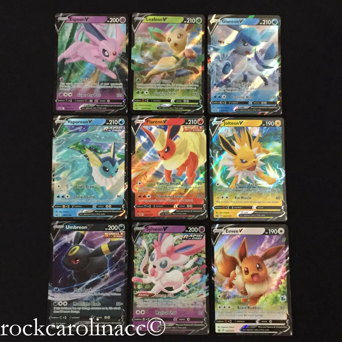 Pokemon EEVEE EVOLUTION V PROMO Complete SWSH 9 Card Set (NM/M) Umbreon  SWSH203