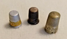 3 Vintage Thimbles For The Collector