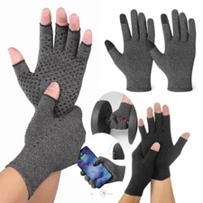1 Pair Arthritis Compression Gloves Hand Support Joint Pain Relief Non-slip Soft