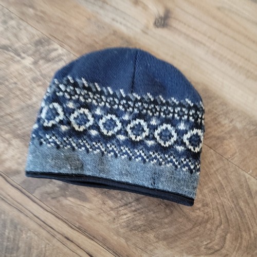 Men And Women's Thick Blue, White And Grey Beanie Acrylic Wool Hat - Picture 12 of 24