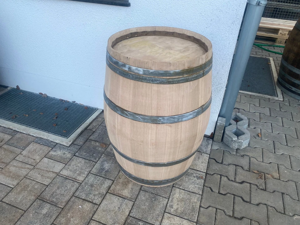 Holzfaß Regentonne Eichenfaß Dekofaß Stehtisch Gartenfaß Wasserfaß Weinfaß Holz - Bild 4 von 4