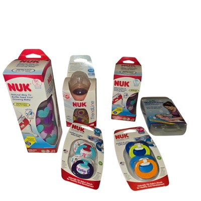 Nuk Pacifier Lot 0-6 Mo 6-18 Mo, Orthodonic  5oz Bottle, 10 Oz Nose Frida Care 