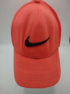 Nike Orange RN 56323 CA 05553 FlexFit Hat Size M/L Swoosh