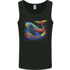 A Colourful Fantasy Whale Mens Vest Tank Top