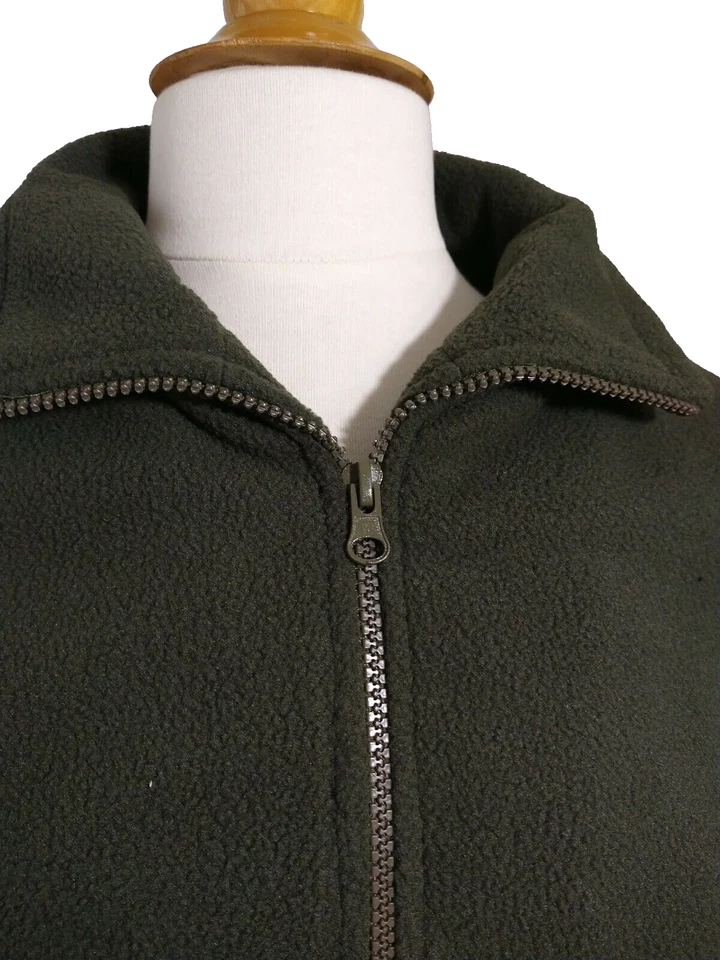 Women's Olive Polar Fleece Zip Jacket Live A Little SIZE L - Image 3 of 4