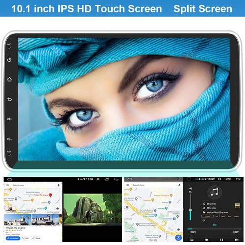 Single 1DIN Rotatable 10.1'' Android 13 Car Stereo Radio GPS WiFi Head Unit +CAM - Picture 6 of 15