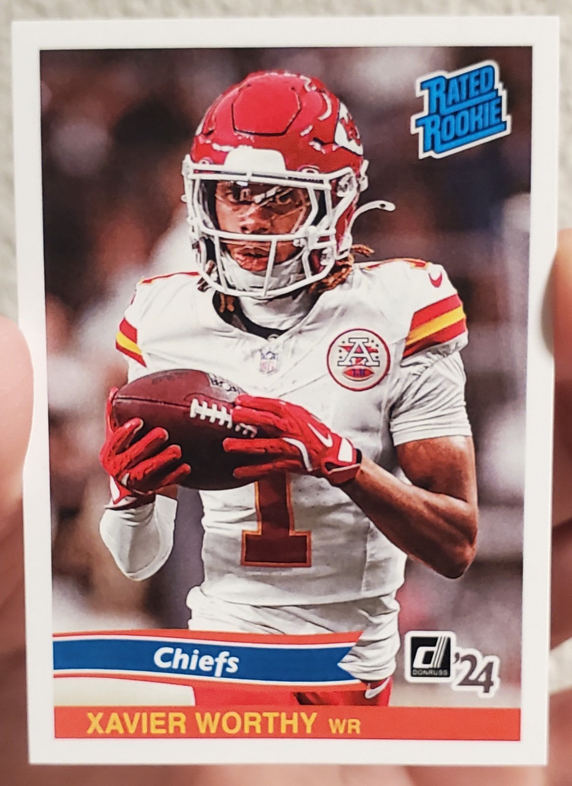 XAVIER WORTHY 2024 Panini Instant RC NFL RATED ROOKIE RETRO KANSAS CITY CHIEFS