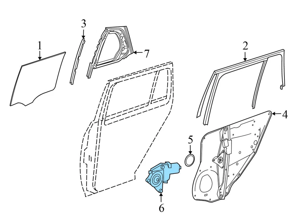 2018-2021 2023 MERCEDES-BENZ E63 AMG S - REAR LEFT Window Motor 2139060502 - Image 3 of 4