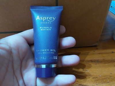 Asprey London Purple Water Travel Shower Gel 1.2oz Bath Hygene