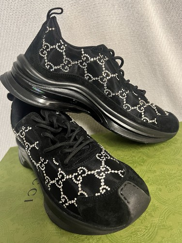 NWT Gucci Run sneakers , Tela Retiro Mesh Crystal Suede. Cyber Sale! - Picture 8 of 18