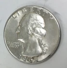 1955 Washington Silver Quarter 90% Silver 25c SUPER NICE!