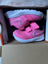 Nike Girls Pink/White/Black Mesh Hook & Loop ...