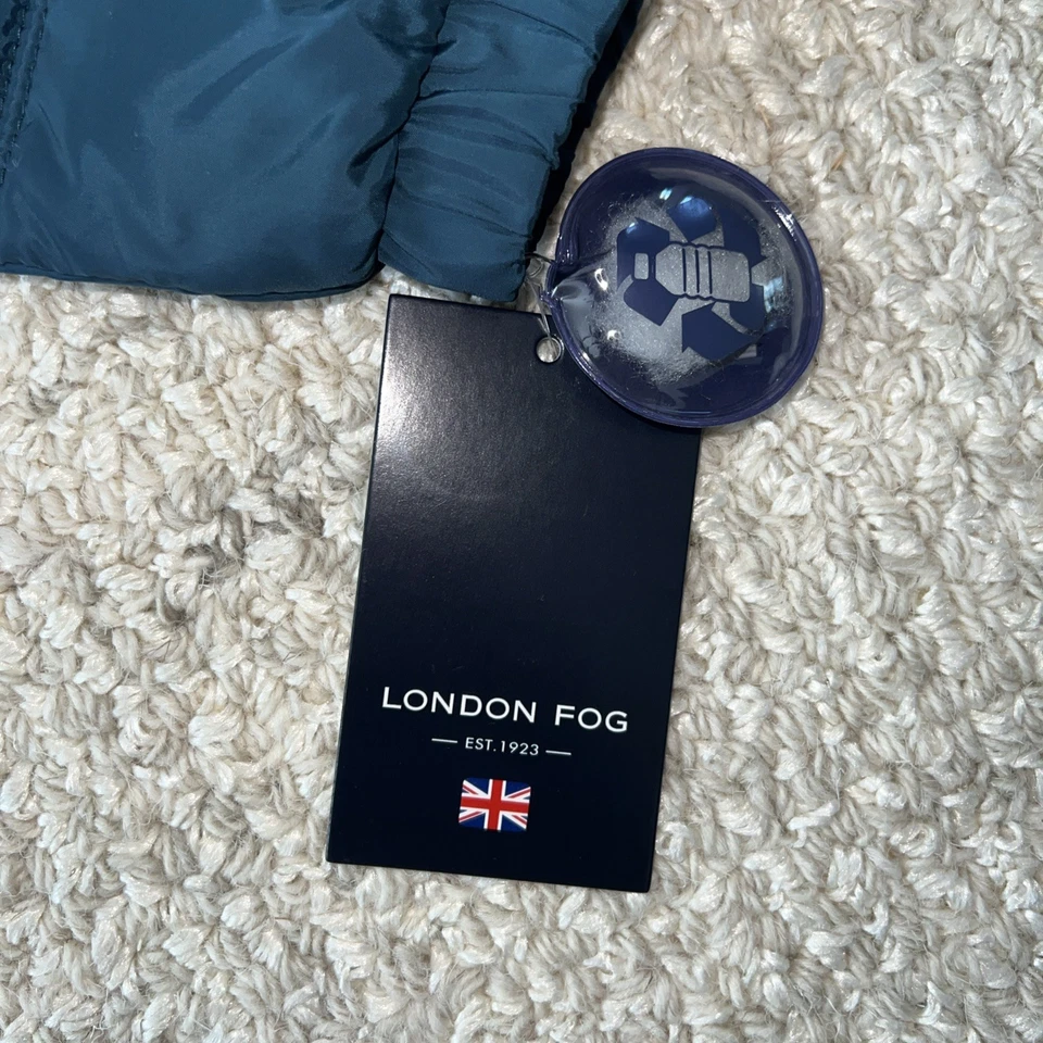 Puffer acolchado London Fog para hombre, verde azulado, S Foto 4 de 4