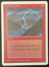 Lightning Bolt Unlimited Edition (1993) LP Vintage MTG Magic the Gathering
