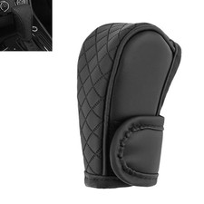 Car Gear Shift Cover, Leather No-Slip Stick Shift Knob Cover, 1 PC Black