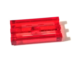 4X LEGO 2412 / 30244 1x2 Tile Grille Trans Red LOT OF 4