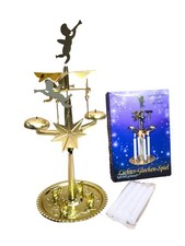 Knox Lichter-Glockenspiel / Klingel-Pyramide aus Messingblech gold inkl. 4 Kerze