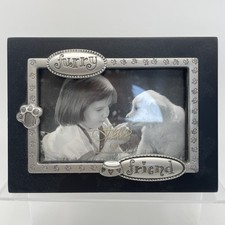 Fetco Pewter Color Black Picture Dog Cat Frame Furry Friend Pet 4"x6" Photo